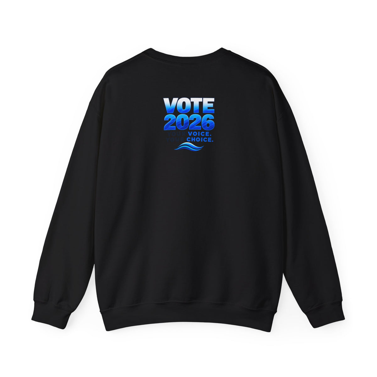 Blue Shift People Power Crewneck Sweatshirt with the wave graphic